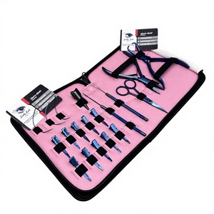 ชุดอุปกรณ์ต่อผมมืออาชีพ Lucky Lash Tools ทำจากสแตนเลส พร้อมอุปกรณ์เสริมสำหรับร้อยลูกปัดแบบเร็ว สีฟ้าพลาสม่า - Product Image 6