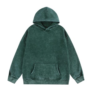 Sweat-shirt à capuche unisexe surdimensionné, couleur unie, en molleton français, décontracté, pour l'automne, coupe classique, avec poche - Product Image 5