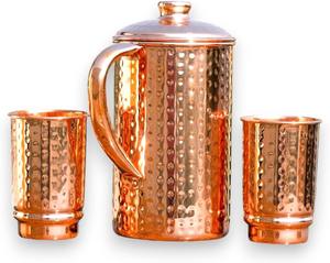 Juego de Jarra y Vasos de Cobre Sostenible a Precio de Mayoreo, Producto de Cobre de la Mejor Calidad con Beneficios Ayurvédicos para la Salud - Product Image 2