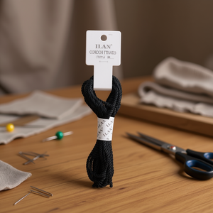 Cordoncino Ritorto Nero da 5mm x 4m per Cucito - Product Image 3