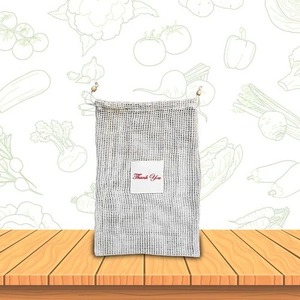 Sac de courses en coton maillé le plus vendu pour le stockage des produits alimentaires, l'emballage de détail, les voyages et la maison, disponible à la vente - Product Image 5