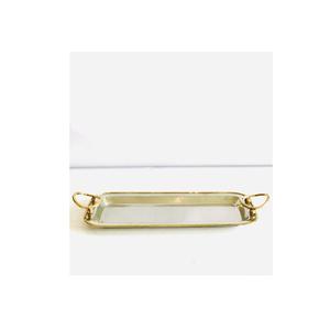 Plateau de service en laiton de style antique pour table basse, centre de table décoratif avec bordure artistique - Product Image 5