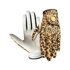 Gants de golf en cuir de cabretta de peau de mouton avec logo personnalisé, respirants, doux, de qualité supérieure, avec sangle de poignet réglable, antidérapants, à doigts entiers - Product Image 1