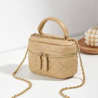 Sac à bandoulière en cuir PU pour femme, sac à main de luxe de créateur, sac à bandoulière géométrique avec chaînes, fermeture éclair, marque privée OEM