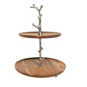 Soporte para Servir Pasteles de Madera Multifuncional de Diseño Lujoso con Acabado Natural, Soporte Decorativo para Servir Pasteles - Product Image 4