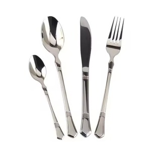 Ensemble de couverts en métal contemporains pour le dîner, le déjeuner, le dessert et un style de table élégant - Product Image 4
