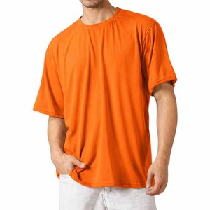 T-shirts pour hommes à manches courtes, col rond, respirants, surdimensionnés, décontractés, couleur unie, 100% coton tricoté, design personnalisé - Product Image 5