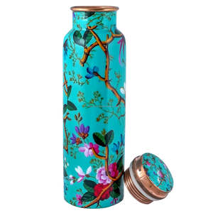 Botella de Metal y Cobre para Bebidas, Diseño Esmaltado, Tapa Hermética, Apta para Lavavajillas, Unisex - Product Image 2