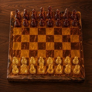 Échecs en résine de luxe faits à la main, pièces en époxy pour présentation, adaptées aux tailles standard, diverses couleurs disponibles - Product Image 6