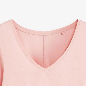 Camiseta Informal de Poliéster/Algodón para Mujer, con Logotipo Estampado, Diseño Liso, Manga Corta, Transpirable, Corte Regular, Ecológica - Product Image 2