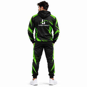 Wholesale Custom Sublimation Tracksuit for <b>Men</b> Personalized Athletic Training Wear Set Full Zip Sports Jacket with Pant Uniform - Product Image 4