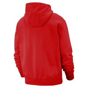 Sweat-shirt en molleton à capuche avec fermeture éclair rouge pour homme, coupe classique, décontracté, en coton, pour l'automne - Product Image 5