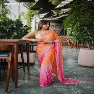 Colección de Sarees y Blusas de Seda con Lentejuelas y Bordados a Mano de la Mejor Calidad, Nueva Llegada, a Precio de Mayoreo, Saree Love - Product Image 1