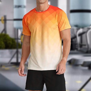 เสื้อยืดกีฬาผู้ชาย เสื้อยืดออกกำลังกาย แห้งเร็ว ระบายเหงื่อ เสื้อวิ่ง เสื้อออกกำลังกายแขนสั้น เสื้อกีฬาระบายอากาศ - Product Image 2