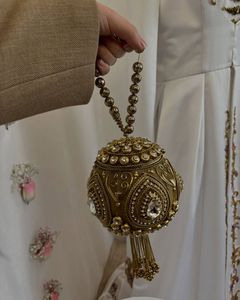 Handmade Brass Metal Mini Clutch <b>Bag</b> for Women | Indian Wedding <b>Evening</b> Party Handbag - Product Image 3