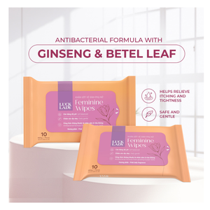 Lingettes intimes féminines à l'extrait de camomille Luck-Lady, 10 pièces, pH équilibré, parfum Pink Lady, lingettes humides intimes OEM Vietnam - Product Image 2