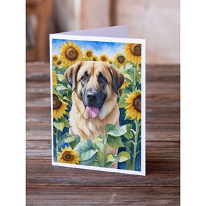 Pastor caprichoso de Anatolia en girasoles A7 tamaño 5x7 tarjetas de felicitación en blanco Paquete de 8 incluyendo sobres y tarjetas de notas - Product Image 2