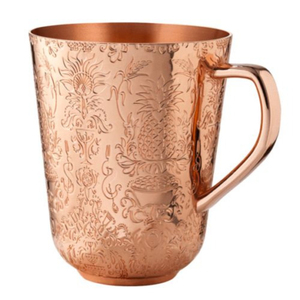 Elegant Pure <b>Copper</b> Mugs Set Of 4 Hand Hammered Drinkware Classic Design Barware <b>Cups</b> With Welded Handles For Cocktails & Beer - Product Image 3