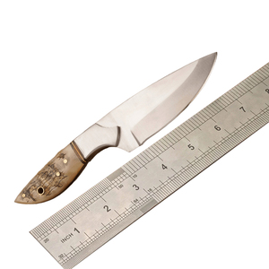 Couteau de chasse Skinner à pointe tombante en acier inoxydable, lame droite, lame fixe, couteau Skinner en acier inoxydable J2 avec manche en os - Product Image 1