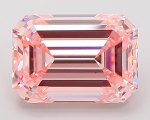 Diamante rosa de corte esmeralda cultivado en laboratorio, piedra suelta para la elaboración de joyas - Product Image 2