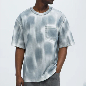 เสื้อยืดผู้ชายไซส์ใหญ่ น้ำหนัก 300 กรัม ลายมัดย้อม แฟชั่น ทรงหลวม คอกลม แขนสั้น สไตล์วินเทจ - Product Image 5