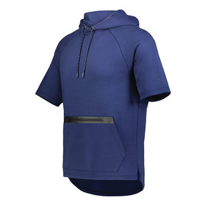 Sweat-shirt à capuche technique en molleton à manches courtes pour homme, modèle Legend, avec logo personnalisé, pour le fitness et le sport, vente en gros - Product Image 1