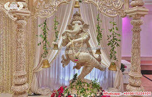 Entrée de mariage traditionnelle hindoue Vinayaka Statue décor grandeur nature Ganesha Statue pour mariage seigneur Ganesha Statue pour mariage - Product Image 5