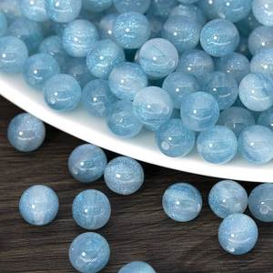Perles en résine acrylique à motif marbré irrégulier, couleurs mélangées, perles d'espacement en plastique pour la fabrication de bijoux DIY - Product Image 6