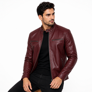 <b>mens</b> <b>leather</b> <b>jacket</b> featuring comfortable fit strong closure soft lining and durable construction made for daily use travel - Product Image 6