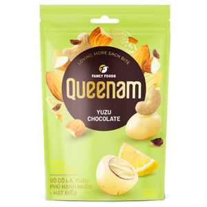 Fabricant et Fournisseur de Snacks Professionnels de Qualité OEM/ODM : Dragées au Chocolat HALAL, Amandes et Noix de Cajou enrobées de Chocolat Yuzu 150G - Product Image 1
