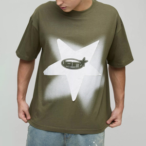 T-shirt pour homme surdimensionné à imprimé 3D, coton premium, coupe ample décontractée, impression graphique 3D personnalisée, streetwear, mode décontractée - Product Image 1