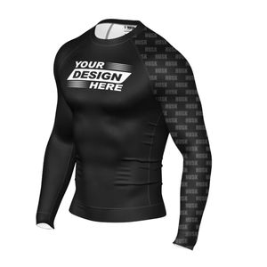 Camiseta de Compresión con Sublimación Personalizada para MMA BJJ, Protección UPF50+ Antibacteriana, Servicio OEM, Manga Larga - Product Image 5