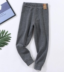 Nouveau pantalon legging vintage pour enfants, uniforme scolaire décontracté, en laine peignée 100% coton, uni, chaud, anti-boulochage, longueur intégrale, écologique - Product Image 4