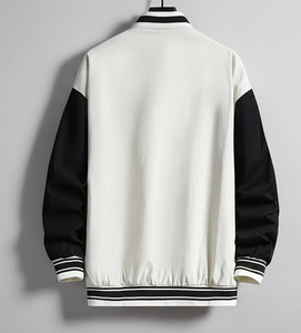 Chaqueta Varsity para Hombre, Transpirable, Sólida, Grosor Estándar, Ligera, Informal, con Logotipo Personalizado, Proveedor OEM, Venta al Por Mayor - Product Image 5