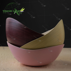 Customizable Lightweight Bamboo Tableware Handmade Eco-Friendly Disposable Bowl Salad OEM Dining <b>Supply</b> for Parties - Product Image 1