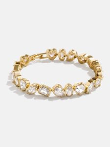 กำไลข้อมือทองคำขาว 18K สำหรับผู้หญิง ประดับเพชรแล็บโกรว์ทรงต่างๆ รับรองโดย IGI สไตล์คลาสสิกหรูหรา เหมาะสำหรับใส่ทุกวันและงานแต่งงาน - Product Image 1