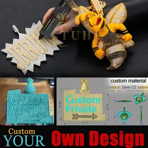 Joyería Hiphop de Alta Calidad, Personalizada, en Plata de Ley 925 con Micro Pavé de Diamantes Moissanite VVS, Colgante 3D de Goku, para Hombre, Nuevo - Product Image 2