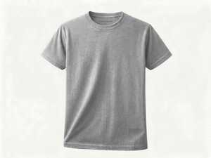 Camiseta de Cuello Redondo de Algodón de Alta Calidad con Acabado Siliconado, Tela Suave, Cómoda, Transpirable y Duradera, Ropa Casual - Product Image 1