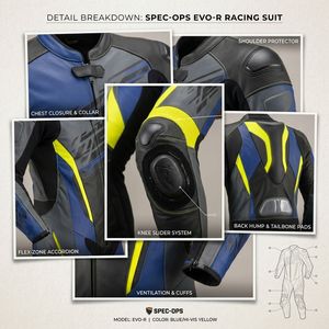 Traje de Motociclismo Profesional de Cuero Vacuno con Protección CE, Traje de Carreras de Una Pieza para Hombre, Equipo de Protección para Motociclistas - Product Image 5