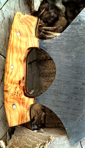 Cuchillos Ulu de Acero de Damasco Hechos a Mano, Esenciales para la Cocina, Cuchillos Ulu de Acero de Damasco de Corte Preciso - Product Image 6