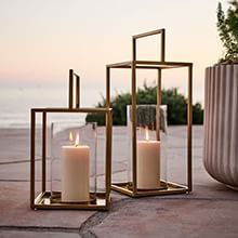 Faroles de vela hechos a mano, decorativos, personalizados, de madera y metal, para interiores y exteriores, estilo moderno rústico, para decoración de eventos. - Product Image 5