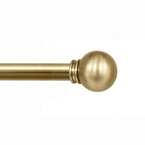 Classic Gold Finish <b>Curtain</b> <b>Pole</b> <b>Finial</b> Spherical Shape Traditional Style 0.75-0.99 Inch Diameter - Product Image 1