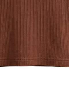 Top Corto Personalizado Marrón Acanalado de Cuello Alto Sin Mangas para Mujer, Ajuste Delgado, Elástico, Casual, de Verano, Camiseta sin Mangas, Chaleco Básico de Moda - Product Image 5