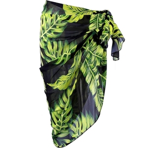 Womens Swimwear Chiffon Printed Cover up Beach <b>Sarong</b> Pareo Bikini Swimsuit <b>Wrap</b> - Product Image 3