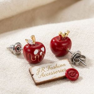 Pendientes de Manzana con Esmalte de Colores Vibrantes, Joyería Veraniega para Mujer, Ideal para Vacaciones en la Playa - Product Image 6