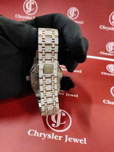 Montres de luxe Bling Hip Hop entièrement glacées pour hommes VVS Moissanite Diamond Wrist Watch disponible à un prix fiable - Product Image 5