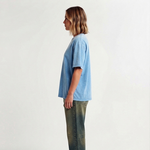 Camiseta de manga corta vintage para mujer, de algodón suave, estilo oversize y corte holgado, con efecto lavado a la piedra. - Product Image 3