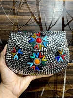 Sacs de soirée en nacre et résine acrylique, artisanat fait main, peints à la main, couleurs et tailles personnalisables, pour mariages et événements indiens