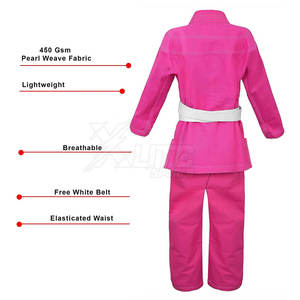 Tenue d'arts martiaux Kimono de Jiu-Jitsu BJJ pour hommes – Extensible, logo frontal, léger, confortable, polyester/coton - Product Image 5