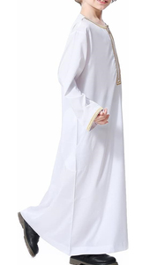 OEM Custom Services Cheap Price White Color Kids <b>Thobes</b> Traditional Islamic Muslim Dress Boys Kids Jubbah <b>Thobes</b> With Pocket - Product Image 2